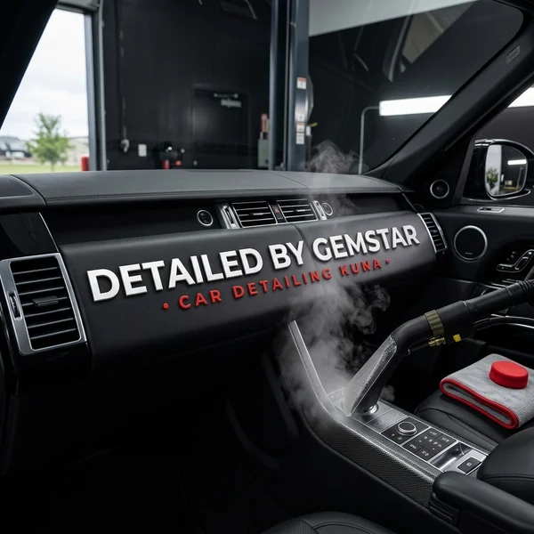 Luxury SUV interior steam clean result