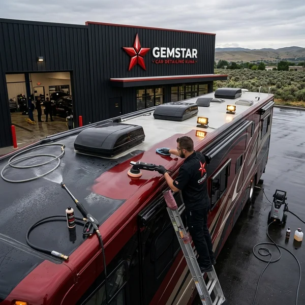 RV Detailing demonstration at Gemstar Kuna